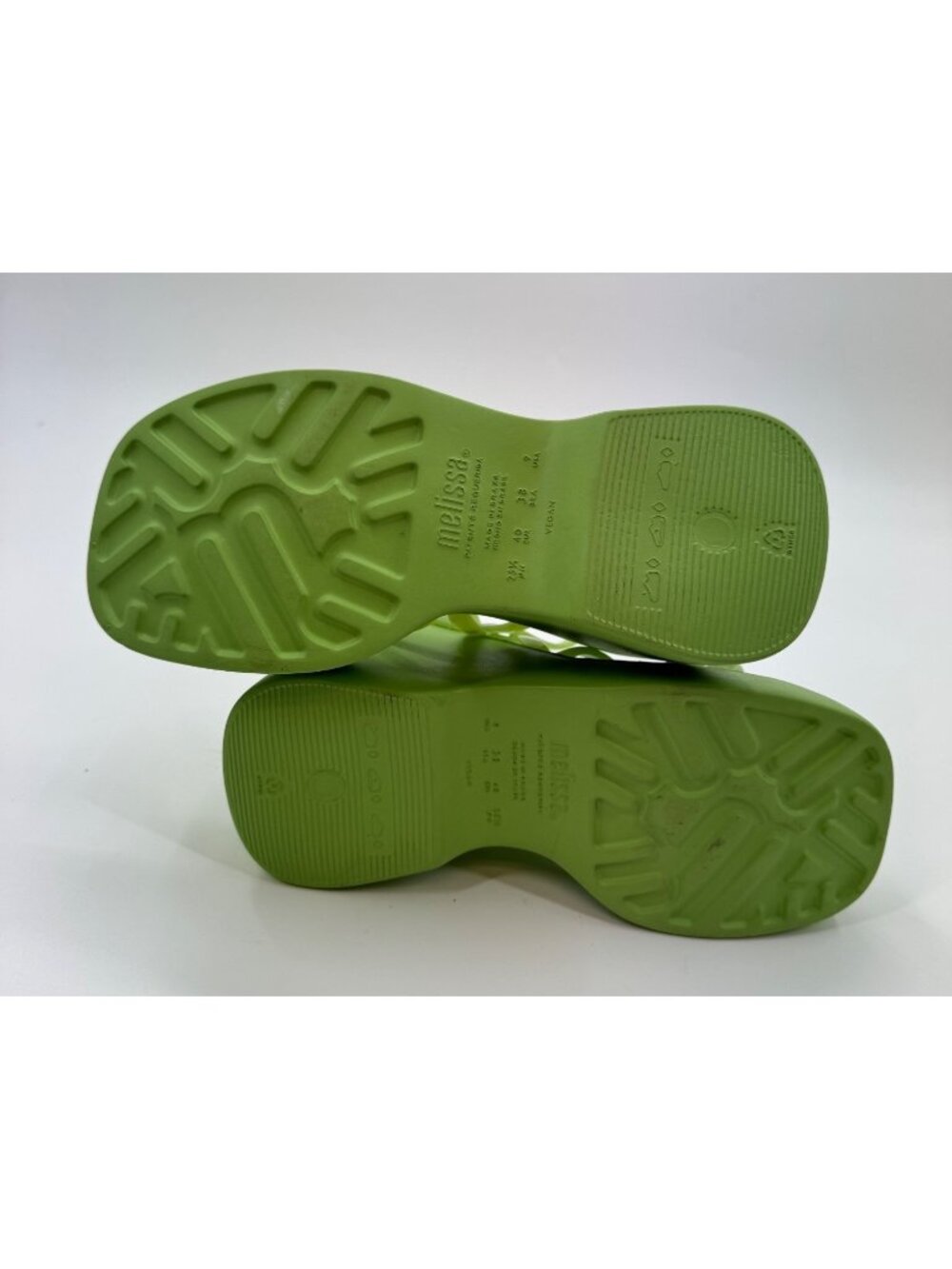 Melissa Jessie Womens Lime Green High Platform Sandals Size 9 - Picture 8 of 12